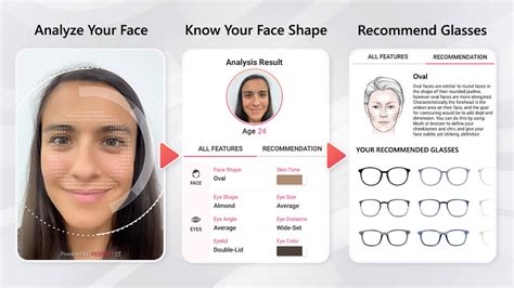 face shape analyzer for glasses.